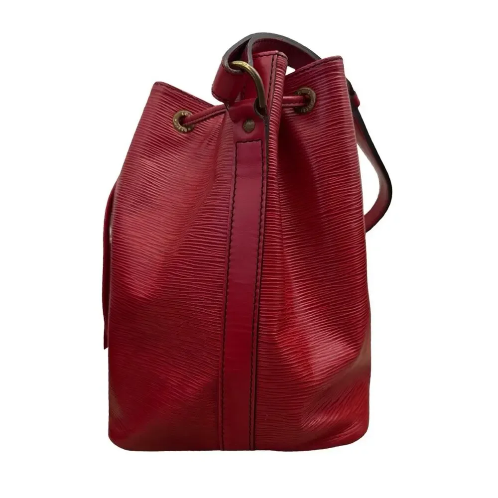 Louis Vuitton Red/Wine Epi Noé BB Bucket Bag | Adjustable Shoulder Strap